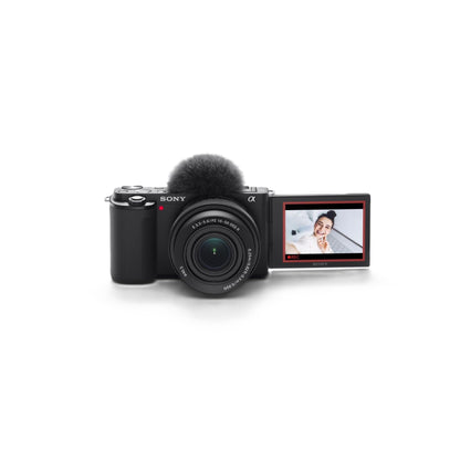Sony Alpha ZV-E10 - APS-C Interchangeable Lens Mirrorless Vlog Camera Kit - Black, ZVE10KB