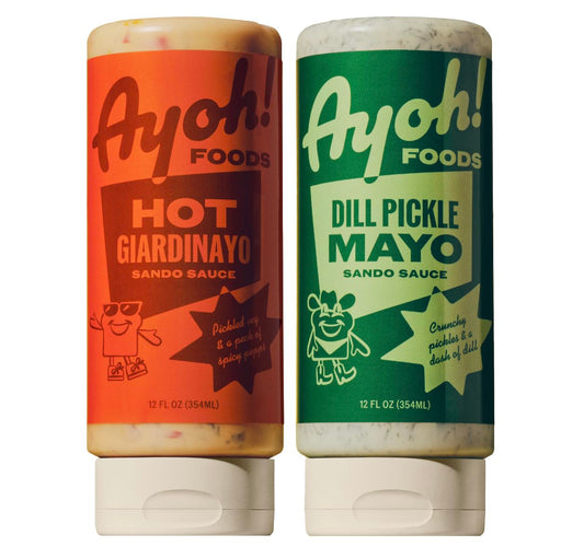 Ayoh Foods, Mayo Gone Wild, Made by Molly Baz (Duo Pack-2 Total, 12oz Bottles) Easy to Squeeze, Perfect for; Sandwiches, Burgers, Fries, Nuggets, Wraps & Dips