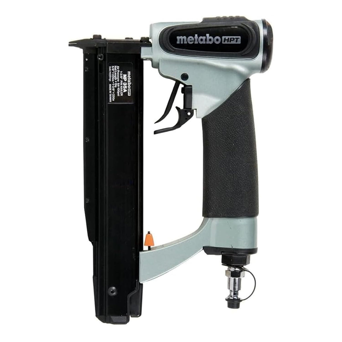 Metabo HPT Pin Nailer, Pro-Preferred Pneumatic Power Nailers for Cabinets, Trim, and Crafting, Makes Invisible Holes, Lightweight 2.0 lbs Tool, 23 Gauge, 5/8" to 1-3/8" Headless Micro Pins, NP35A