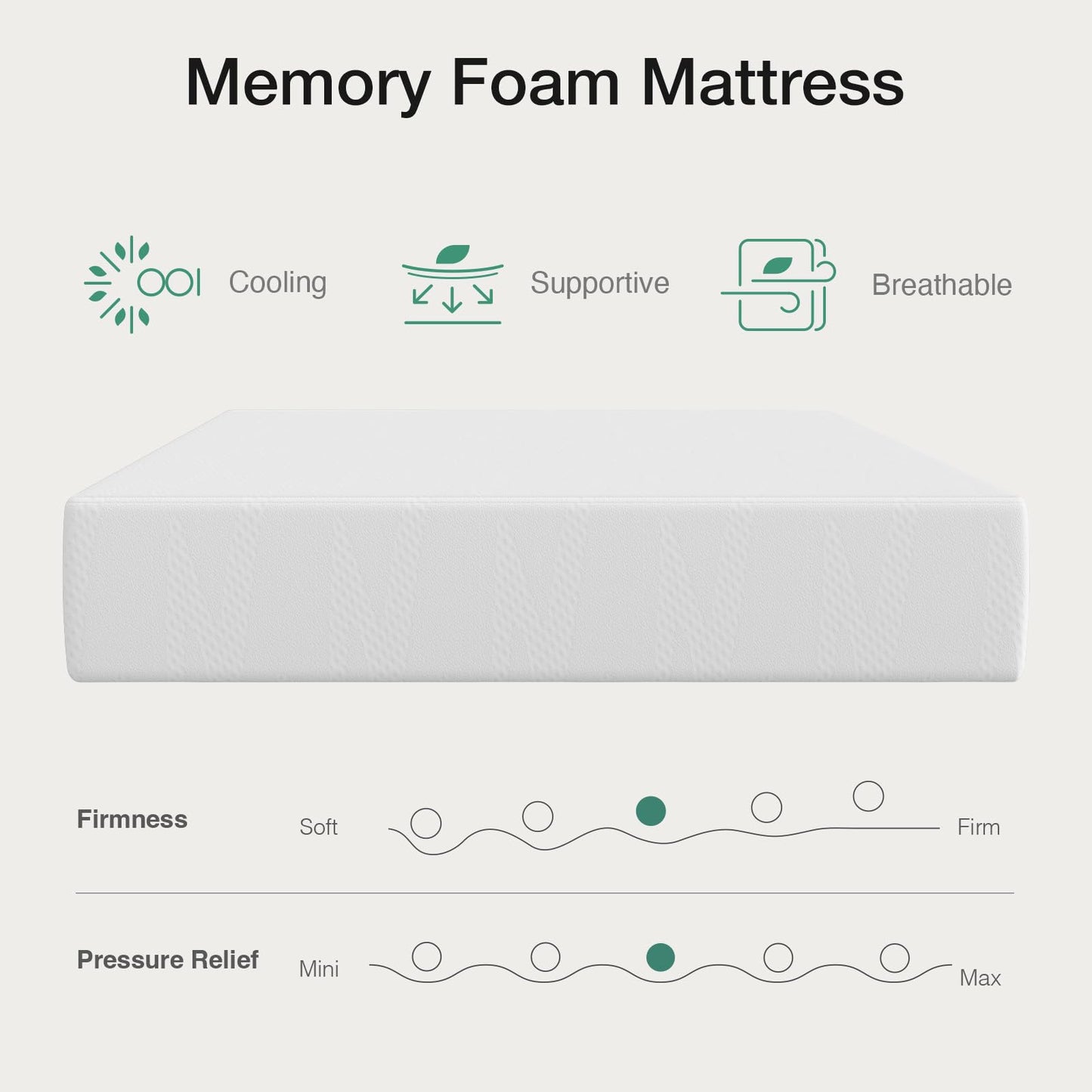 Novilla Queen Mattress in a Box, 8 Inch Queen Size Mattress with Gel Memory Foam for Cooling Night Sleep, Pressure Relief, CertiPUR-US Certified
