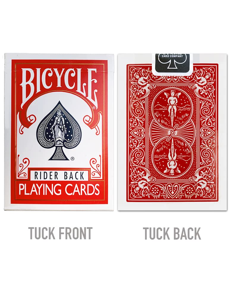 Bicycle Rider Back Playing Cards, Standard Index, Poker Cards, Premium Playing Cards, Red & Blue, 2 Count (Pack of 1)