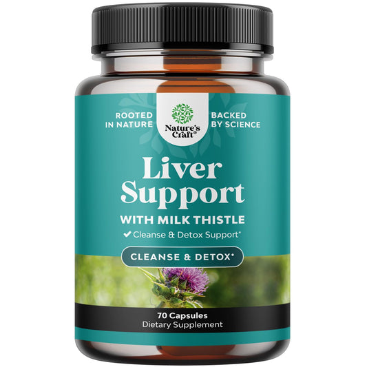 Liver Cleanse Detox & Repair - Milk Thistle Supplement for Digestion & Immune Health - Ginger Root, Choline & Dandelion Root - Herbal Liver Support with Silymarin, Beetroot & Artichoke - 70 Count
