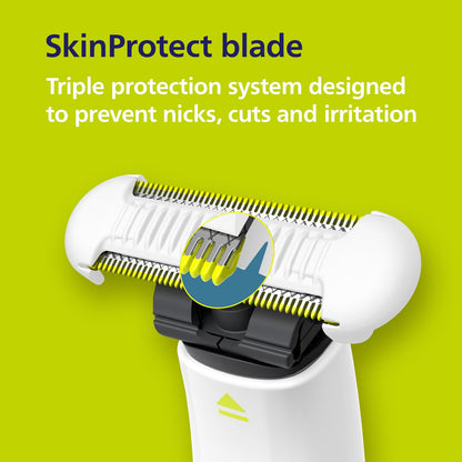 Philips Norelco OneBlade Intimate, Designed for Pubic Grooming, Trim & Shave with Extra Skin Protection, Waterproof, Model QP1924/70