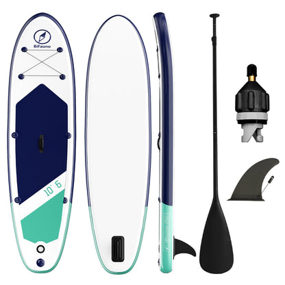 Inflatable Stand Up Paddle Board with SUP Accessories & Backpack. Paddle Boards for Adults. Non-Slip Deck, Wide Stance, Bottom Fin