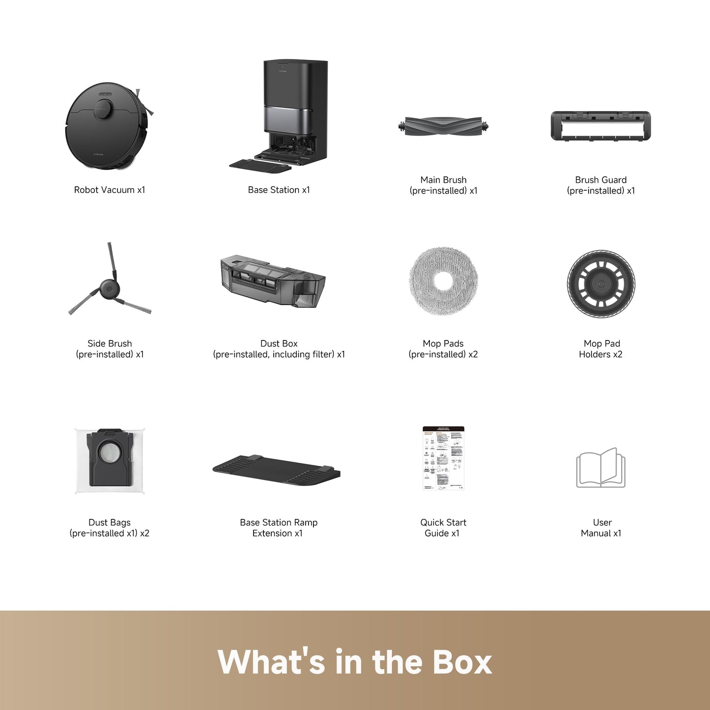 DREAME L40 Ultra Gen 2 Robot Vacuum and Mop with 25,000Pa Suction, Extendable Side Brush and Mop, All-in-One Self-Emptying & Cleaning Dock, Voice & App Control, Black