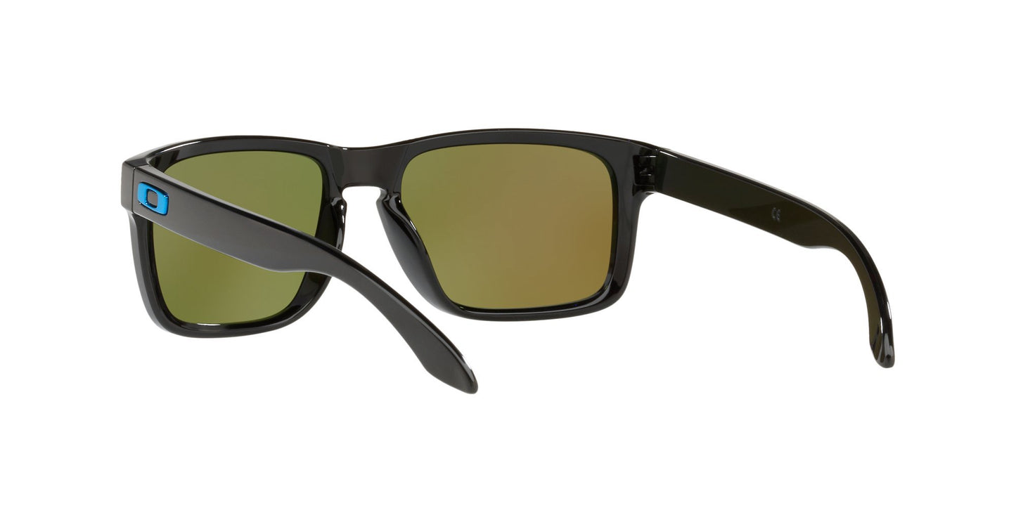 Oakley Men's OO9102 Holbrook Square Sunglasses, Polished Black/Prizm Sapphire, 57 mm