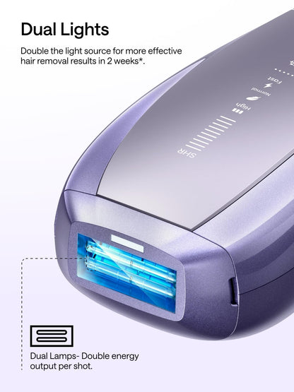 Ulike Laser Hair Removal, Air 10 IPL Hair Removal for Women and Men, 65°F Ice-Cooling Contact, Dual Lights, Skin Sensor & SHR Mode* for Nearly Painless, Effective & Long-Lasting Hair Removal from Home