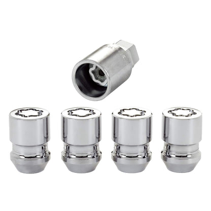 McGard 24157 Chrome Wheel Lock Set, Cone Seat, M12x1.5 Thread, 13/16 Key Hex