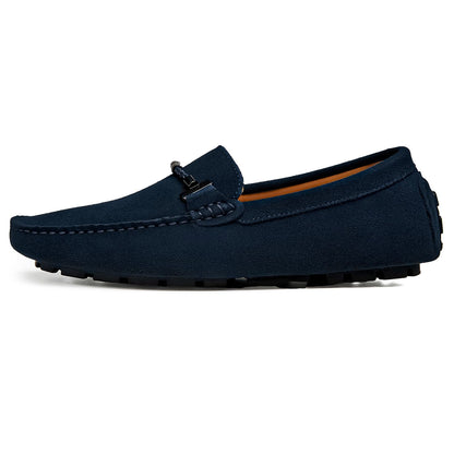 Go Tour New Mens Casual Loafers Moccasins Slip On Driving Shoes Blue 6.5/38