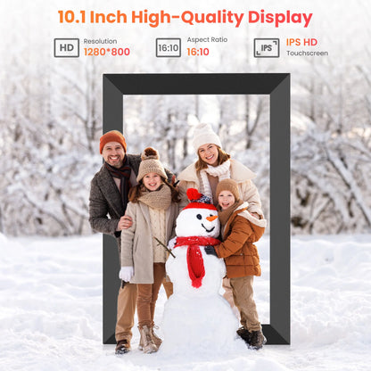 GIROOL WiFi Digital Picture Frame, 10.1" Digital Photo Frames,Smart IPS Touch Screen Photo Frame, Built-in 32GB Memory, Share Instant Photo from Anywhere , Supports Micro SD Card, Best Gift Choice