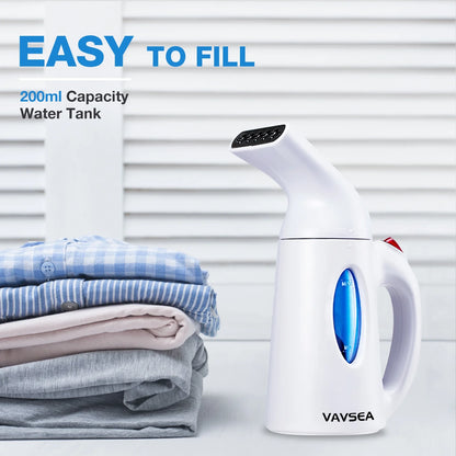 VAVSEA Steamer for Clothes, 700w Portable Garment Steamer, Auto Shut-off Function, Wrinkles/ Steam/ Soften/ Clean/ Sterilize, White