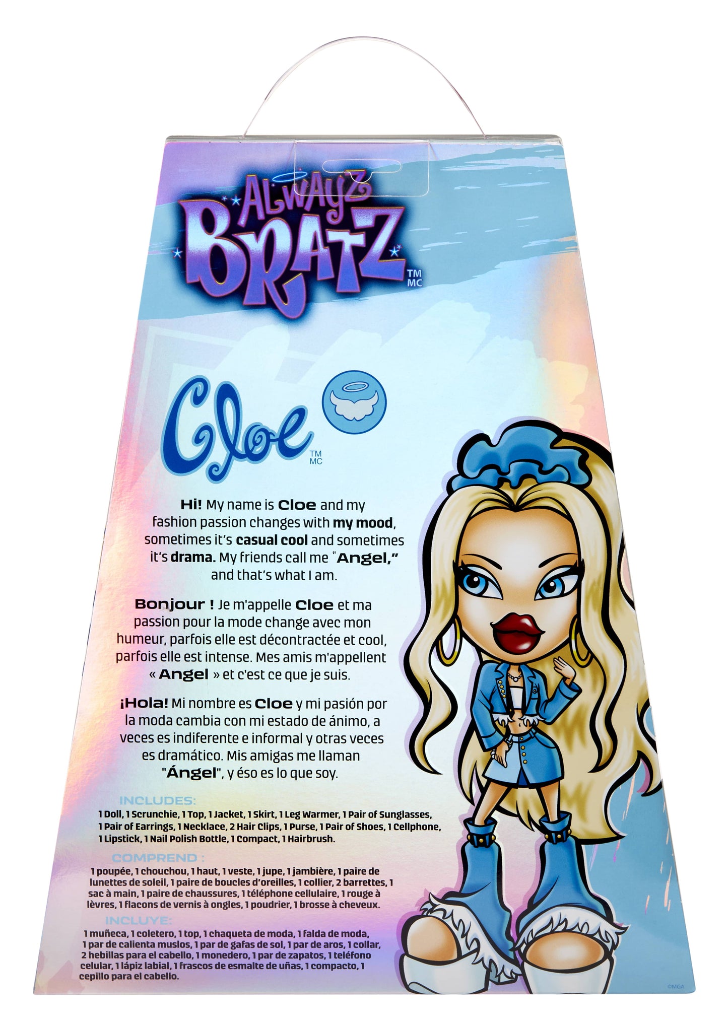 Alwayz Bratz Cloe Fashion Doll with 10 Accessories and Poster, Multicolor