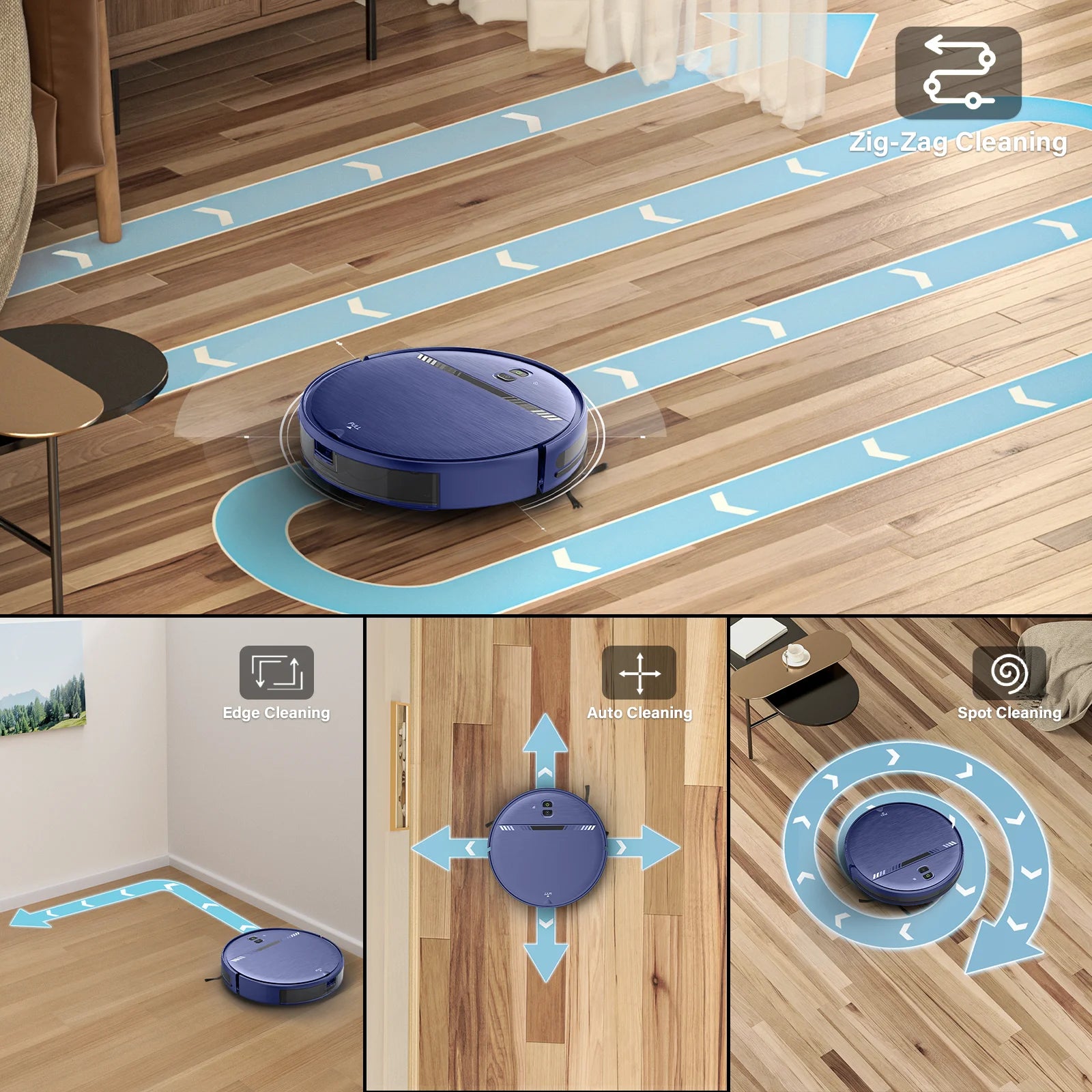 GOOVI Robot Vacuum Cleaner, 2 in 1 Robot Vacuum and Mop Combo for Pet Hair, Hard Floor