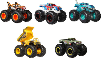 Hot Wheels Monster Trucks Crash Crew, 5-Pack of 1:64 Scale Toy Trucks, 1.82 lb