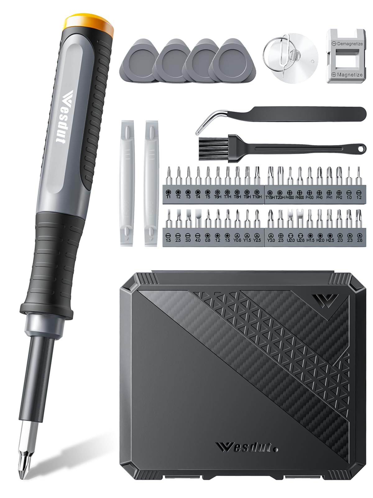 Wesdut 52in1 Precision Screwdriver Set, [Super Durable] Small Repair Kit, PC Accessories, PS5 Cleaning Kit, Tool Sets for Men, Fit MacBook, Computer, Laptop, Watch, PS4, Xbox, Eyeglass, Console More