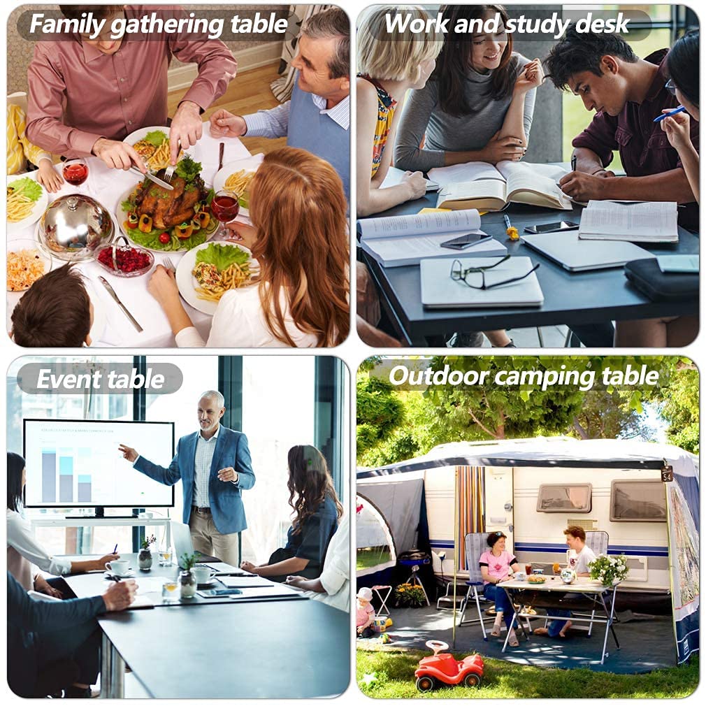 FDW Folding Half Portable Foldable Table for Parties Backyard Events (White, 6 FT 70 * 29) (White, 6 FT)