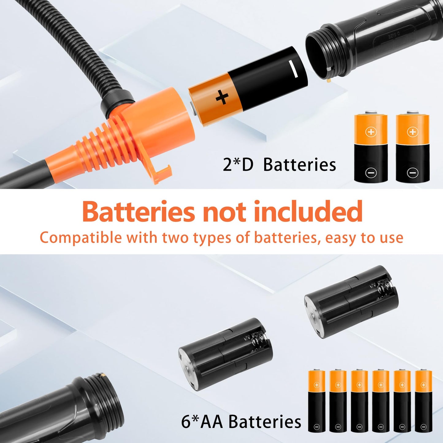 BOLCOWE Portable Power Battery Pump, Battery Powered Siphon Fuel Transfer Pump, Transfer Pump for Gasoline, Fuel Oil, Diesel, Water, Battery Fuel Transfer Pump suitable for Garages and Shops (Orange)