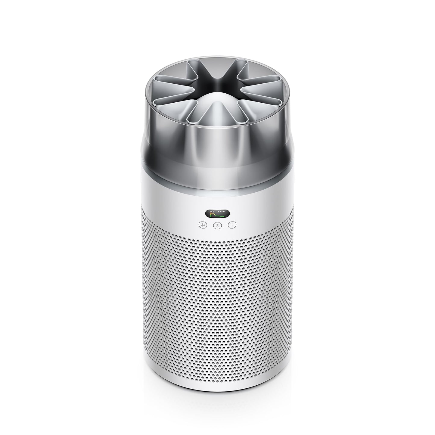Dyson HushJet Purifier Compact, Quiet air purifier, App controlled, purifies up to 203 sq ft, Captures NO2 (White/Silver)