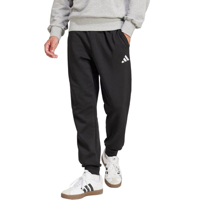 adidas Men's Essentials FeelCozy Fleece Pants, Black/White, 3X-Large/Tall