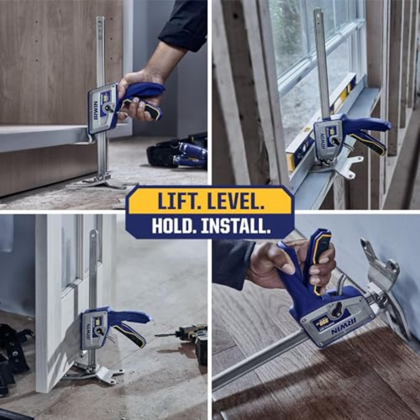 IRWIN Quick-Lift Construction Jack, Hand Lifting Jack Tool, Multifunctional, Lift up to 10" and Lift Capacity 330 lbs (IRHT83100)