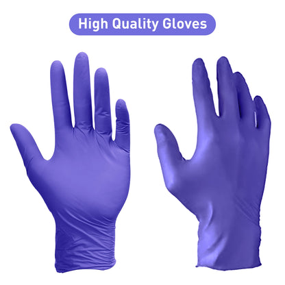 PEIPU Nitrile Gloves,Disposable Cleaning Gloves,(Medium, 100-Count) Powder Free, Latex Free,Rubber Free,Ultra-Strong,Food Handling Use, Single Use Non-Sterile Protective Gloves