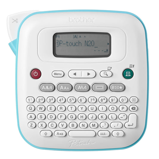 Brother P-Touch PT-N20 Personal Desktop Label Maker, Portable, Handheld and Prints, P-Touch Btag ~½” (12mm) Wide Color Personalized Label Tapes