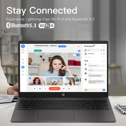 HP 255-G10 Business Laptop Computer - w/Microsoft Office Lifetime & Free CD/DVD Drive - 15.6" Full HD - Ryzen 3 7330U (Beat Intel i5-1135G7) - Wi-Fi 6 -Win 11 Pro w/Laptop Bundle (64GB RAM | 2TB SSD)