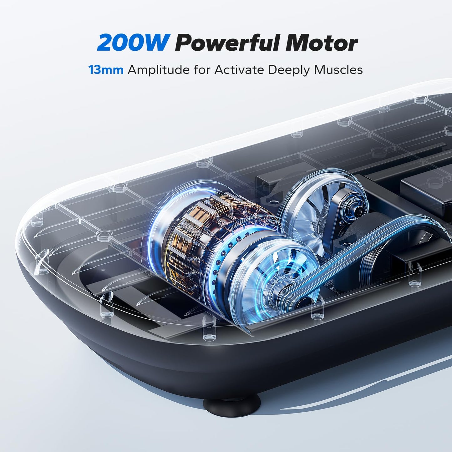 MERACH Vibration Plate Exercise Machine, Vibration Plate 440 Lbs Capacity, Bluetooth and Silicone Pedal, Stimulate Deep Fat, Vibration Plate for Lymphatic Drainage, Vibrating for Weight Loss(Black)