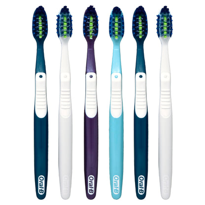 Oral-B Pro Clean Cross Action Toothbrushes, Deep Plaque Removal, 6 Count