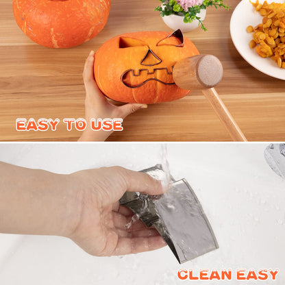 WANNTS Pumpkin Carving Kit Halloween, Safe and Easy Pumpkin Carving Set for Kids, DIY Stainless Steel Pumpkin Carving Tools for Halloween Decoration Jack-O-Lanterns, Gift for Halloween