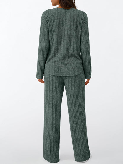 LILLUSORY Womens 2 Piece Lounge Sets Matching Airport Travel Outfits 2026 Spring Clothing Fall Pajamas Sweat Suits Pockets Green S