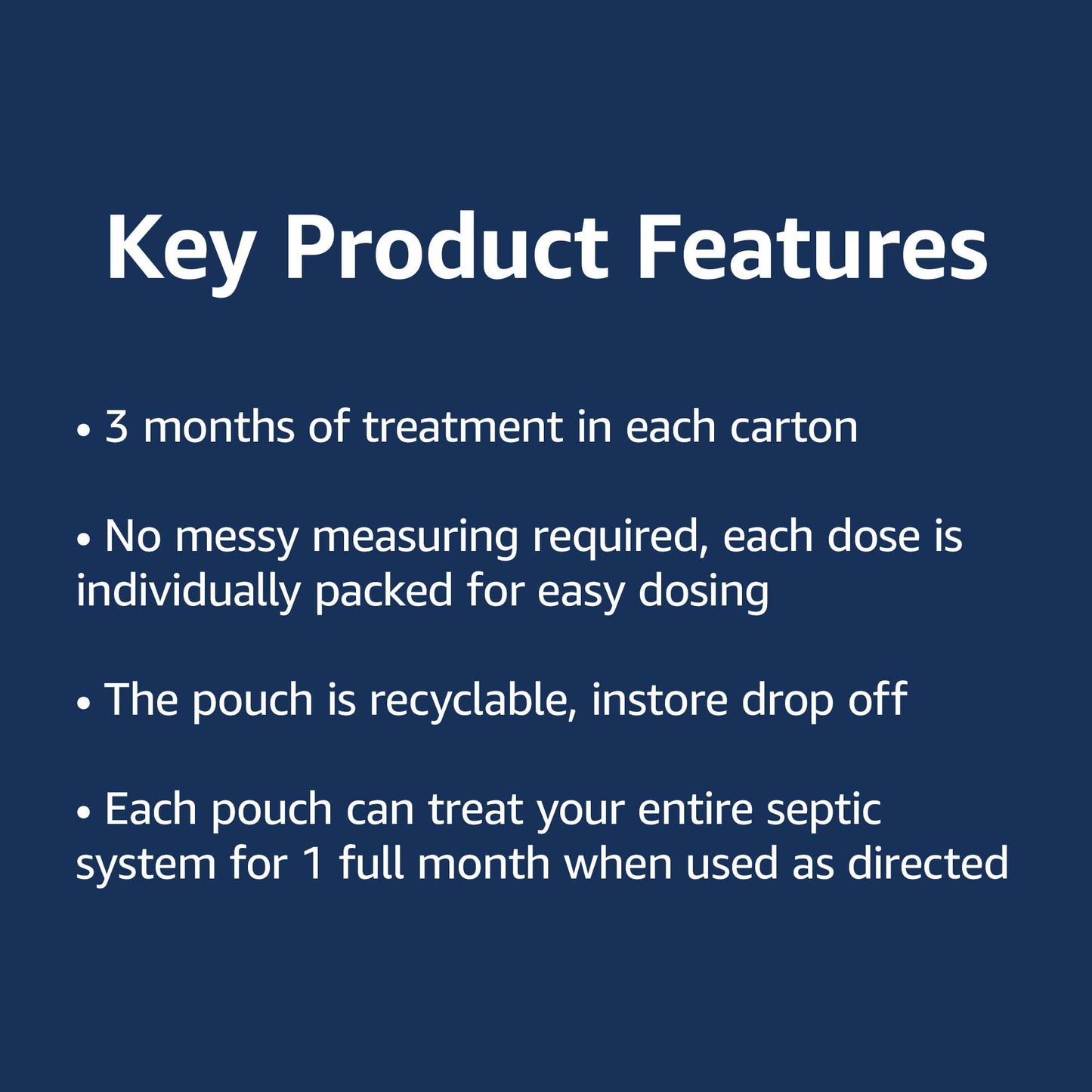 Amazon Basics Septic Treatment, 3 Month Supply of Powder, 3 Count, 29.4 oz (Pack of 1)