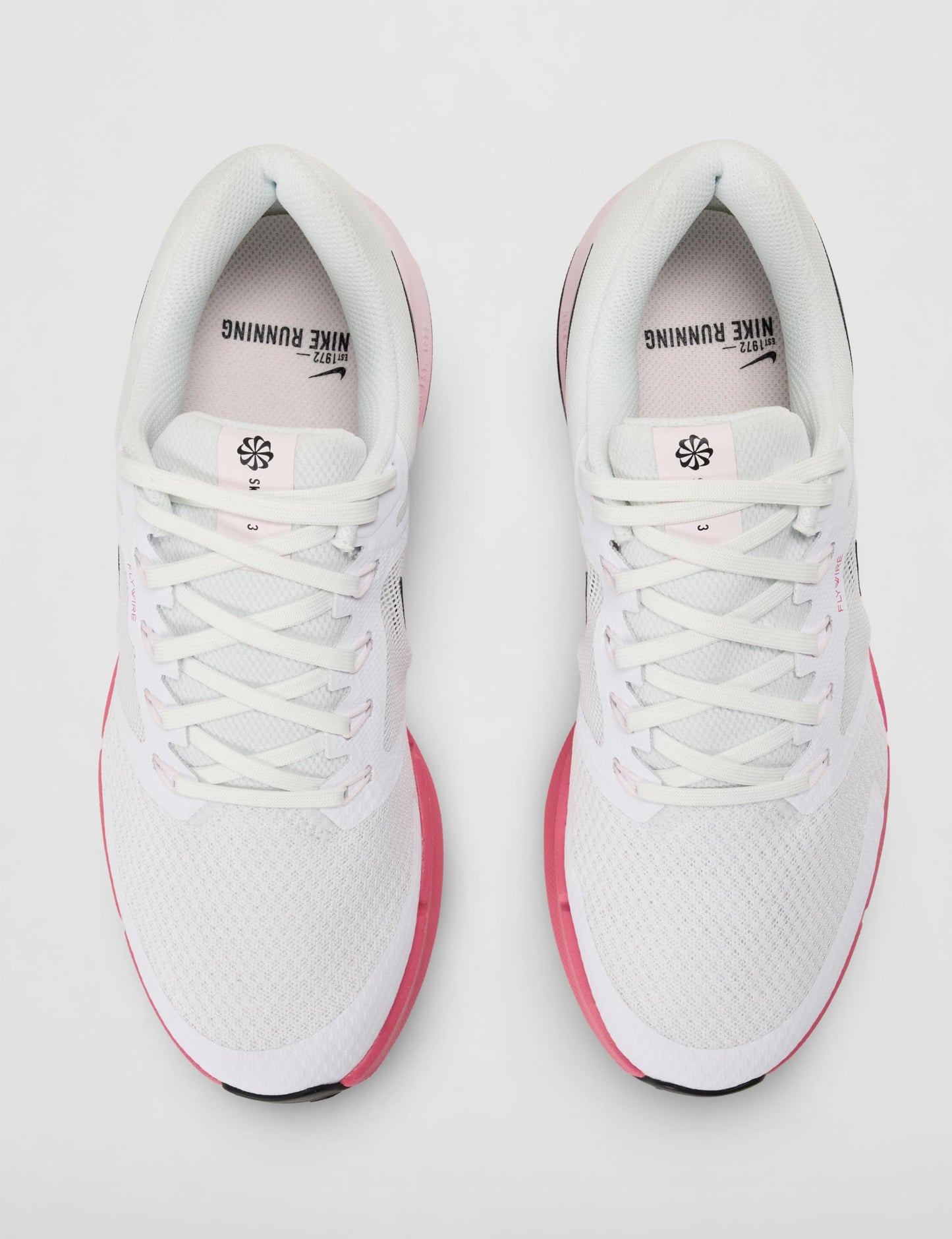Nike Women's Run Swift 3 Road Running Shoes, White/Black-Pearl Pink-Peony, 9