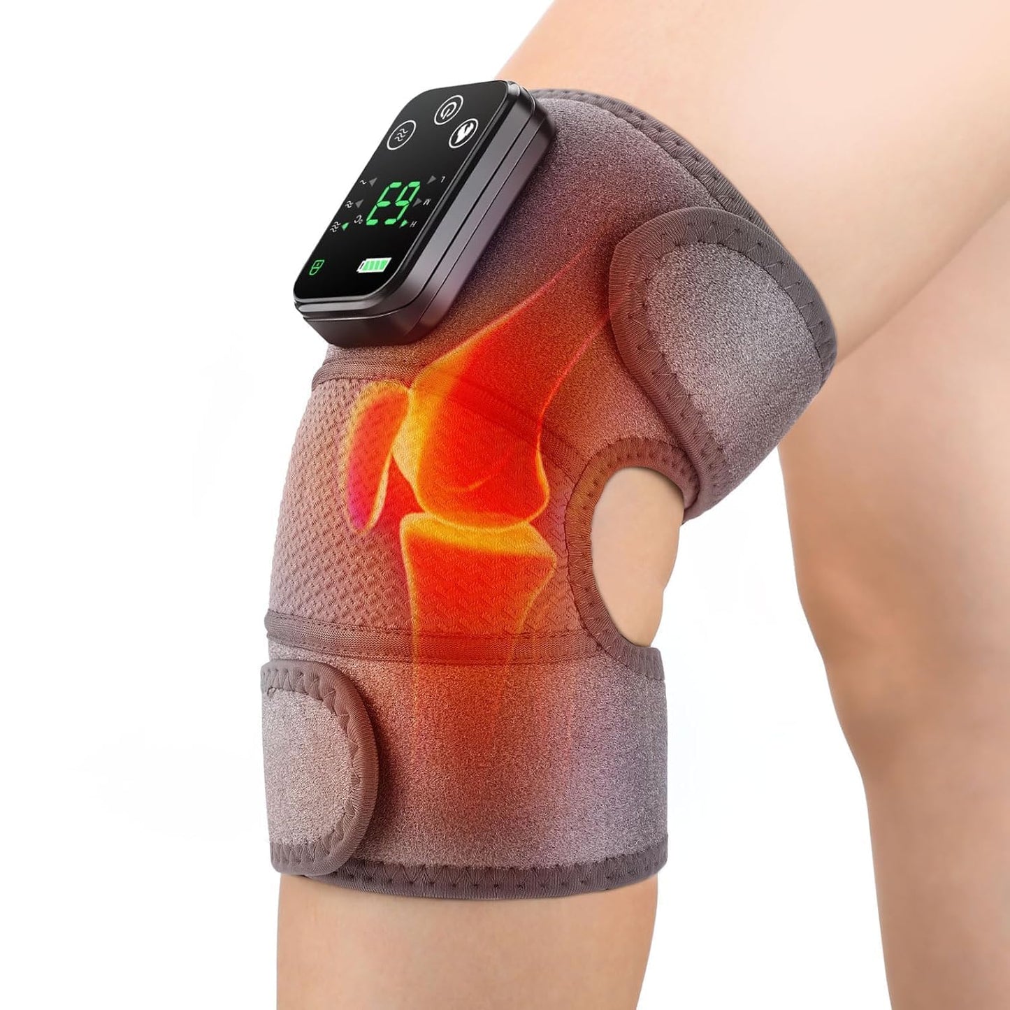 NORTHERN BROTHERS Massager for Knee Pain Relief, Knee Heating Pad for Knees to Keep Warms, Heated Knee Brace Wraps for Elbow and Shoulder Relief
