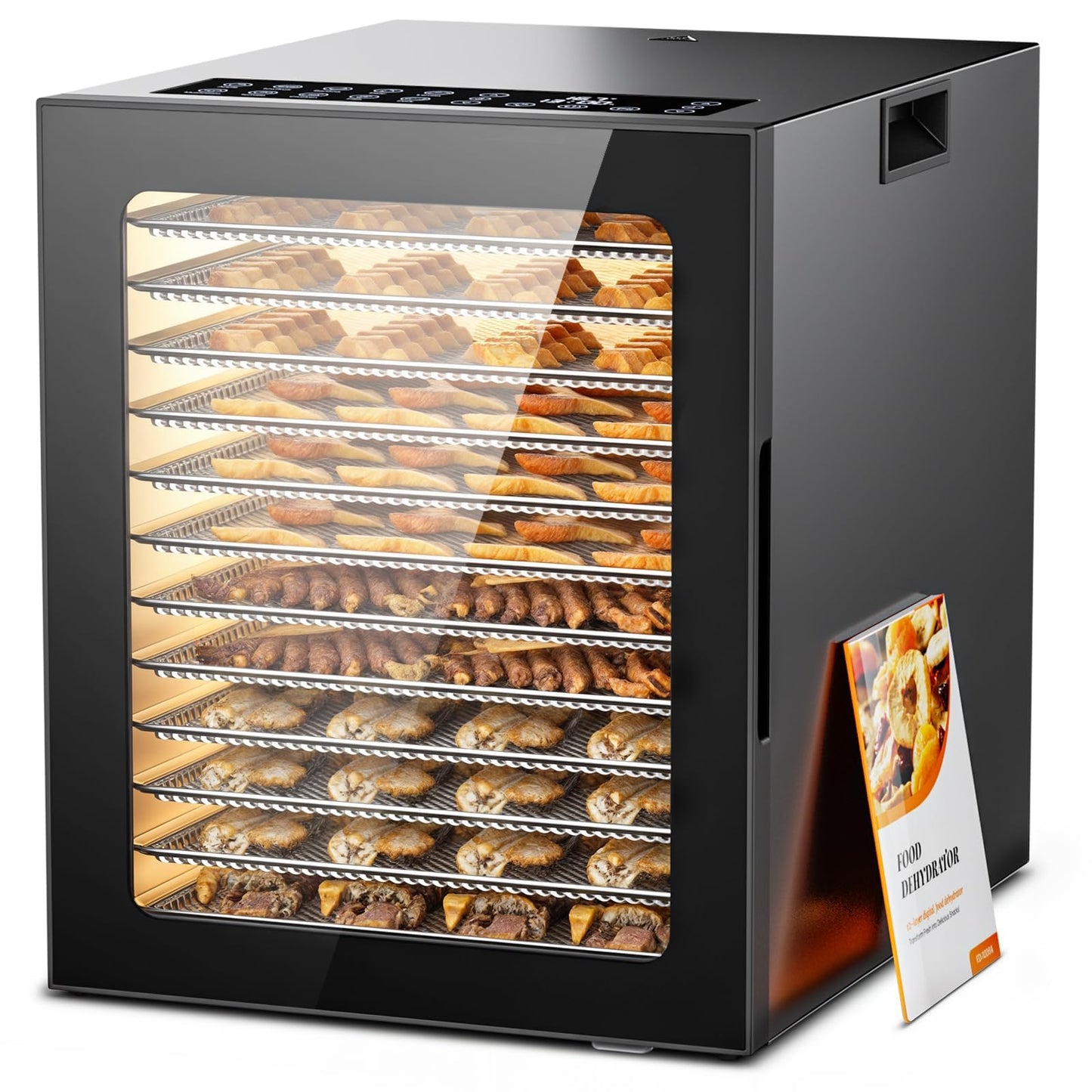 Food Dehydrator for Jerky, 12-Trays Stainless Steel Digital Food Dryer Machine for Home,10 Presets, 48H Timer and Temperature Control, 850W Dehydrators for Food and Jerky, Dog Treats,Meats & Veggies