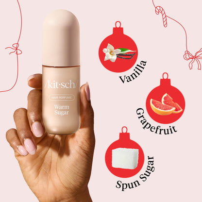 Kitsch Hair Perfume for Women- Warm Sugar and Oak & Amber | Clean, Deodorizing & Patented Odor-Eliminating Technology Hair Spray & Body Mist- Freshen Hair, Pillows | Ideal Gifts for Women - 50mL, 2pcs