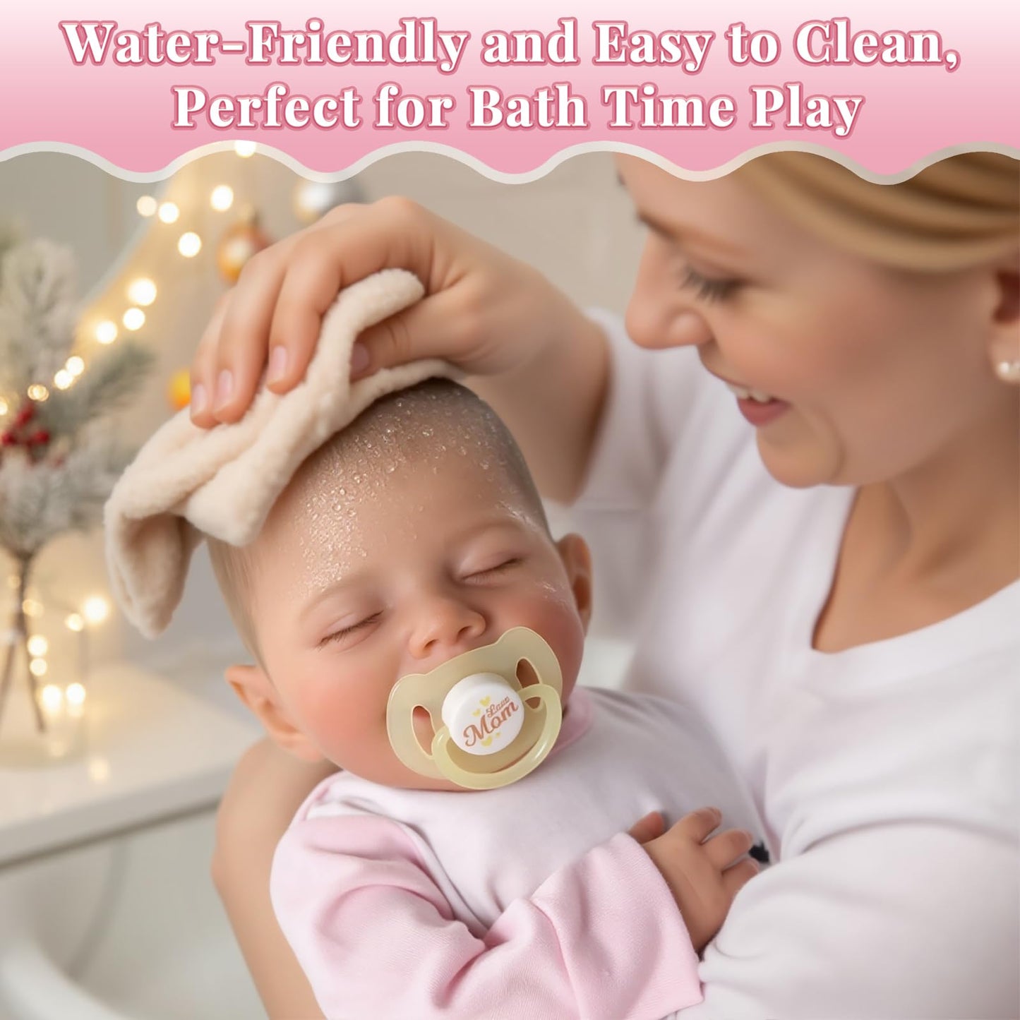 BABESIDE Lifelike Reborn Baby Dolls - 20-Inch Sweet Smile Real Life Realistic-Newborn Full Body Vinyl Sleeping Baby Girl with Toy Accessories Gift Set for Kids Age 3+