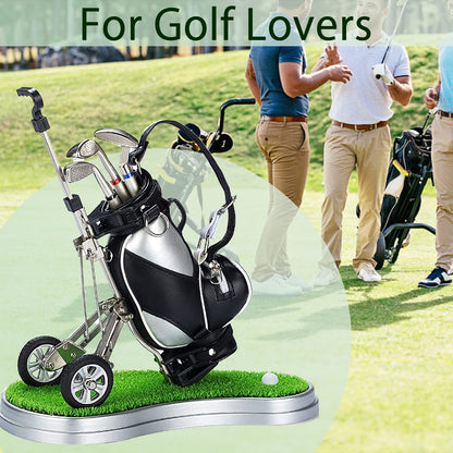 Golf Gifts for Men, Fathers Day Dad Gifts from Daughter Son Wife, Golf Pen Holder Desk Accessories Office Supplies Decor Gadgets, Funny Birthday Father's Day Gifts for Dad Grandpa Husband Golfers Boss