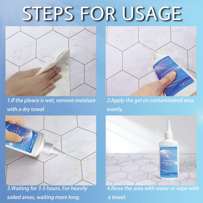 Sugelary Mold Stain Cleaner Gel, 5 Fl oz All-Purpose Gel for Home Use on Washing Machine Gasket, Bathroom Grout, Sink, Shower, Caulk, and Front Loader Seal