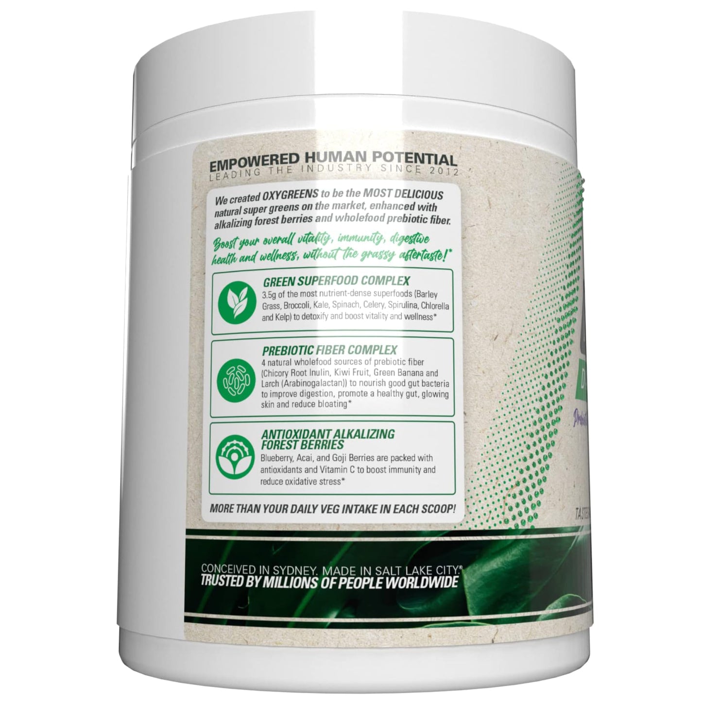 EHP Labs OxyGreens Super Greens Powder - Daily Greens Spirulina, Greens Superfood Powder & Greens Supplements Powder, Supergreens Antioxidants & Immunity Support, 30 Serves (Forest Berries)