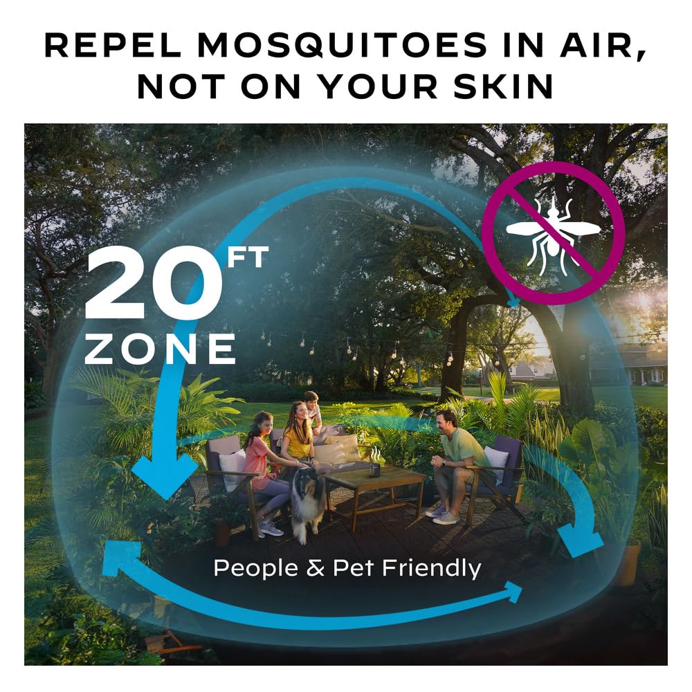 Thermacell E55 E-Series Rechargeable Mosquito Repeller with 20’ Mosquito Protection Zone; Graphite; Includes 12-Hr Repellent Refill; Bug Spray Alternative; Scent Free; No Candle or Flame