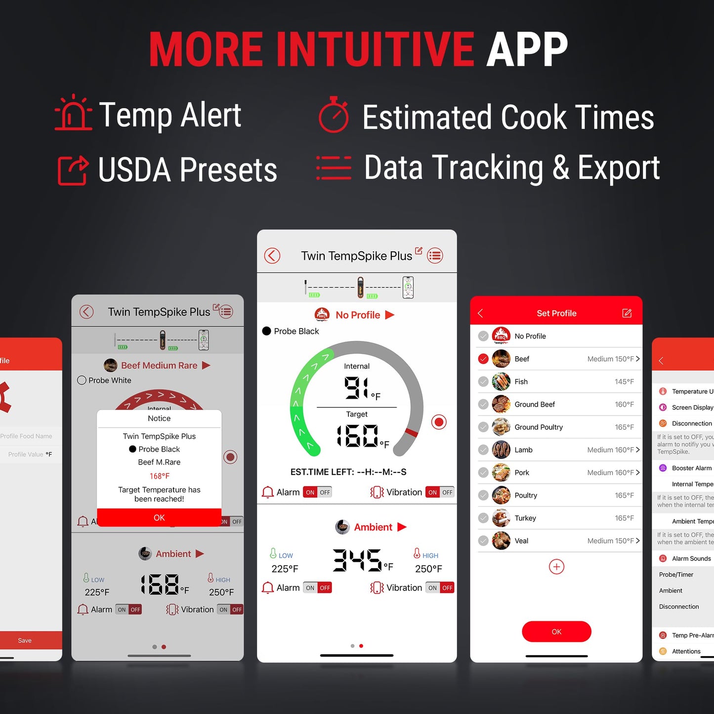 ThermoPro TempSpike Plus 600ft Wireless Meat Thermometer with 2 Color-Coded Probes, Bluetooth Meat Thermometer with LCD-Enhanced Booster for Food Cooking Grill Smoker, Fathers Day Gift for Him