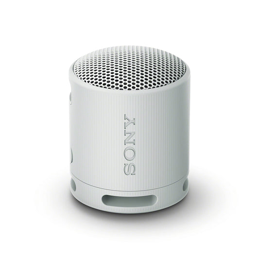 Sony SRS-XB100 Wireless Bluetooth Portable Lightweight Super-Compact Travel Speaker, Durable IP67 Waterproof & Dustproof Shower Speaker, 16 Hr Battery, Versatile Strap, Hands-free Calling, Light Gray