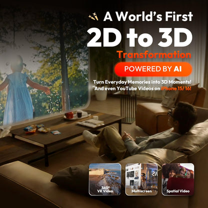 VITURE Pro XR/AR Glasses — 135" 120Hz 1000Nits UltraClarity Display, Harman Audio, Myopia Adjustments, Electrochromic Film, Video Display Glasses for iPhone 16/15/Android/Mac/PC/Steam Deck/Consoles