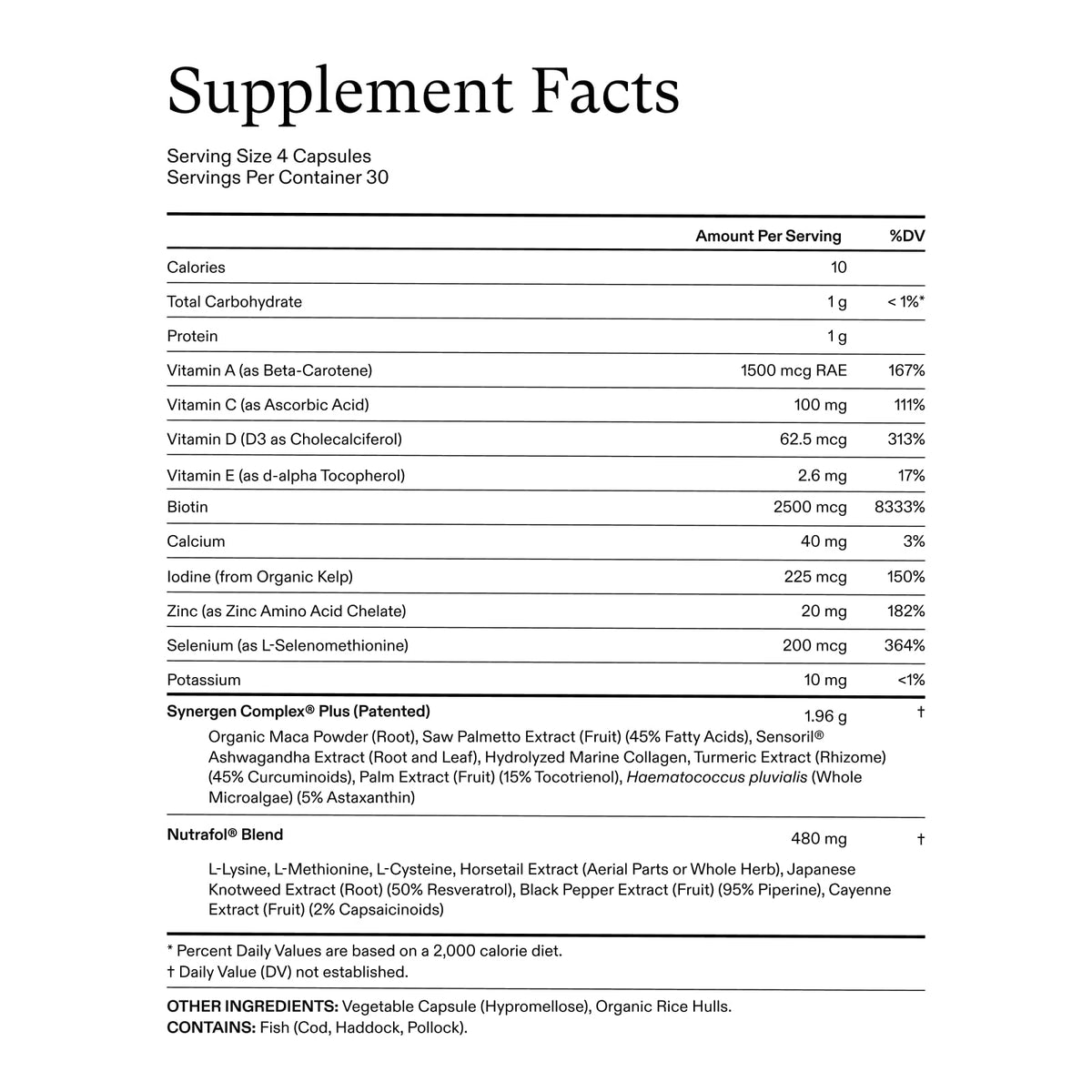 Nutrafol Women's Balance Hair Growth Supplements, Ages 45 and Up, Clinically Proven for Visibly Thicker Hair and Scalp Coverage, Dermatologist Recommended - 1 Month Supply