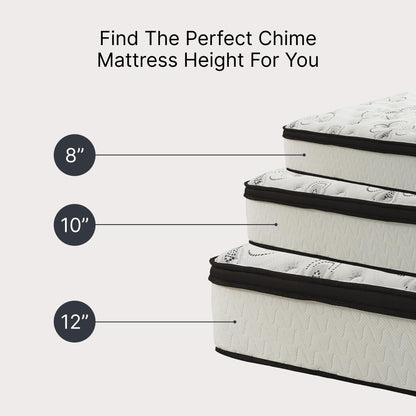 Signature Design by Ashley Chime Memory Foam 12" Queen Mattress with Thick Memory and Support Foam for Pressure Relief, Fiberglass Free, Mattress In A Box