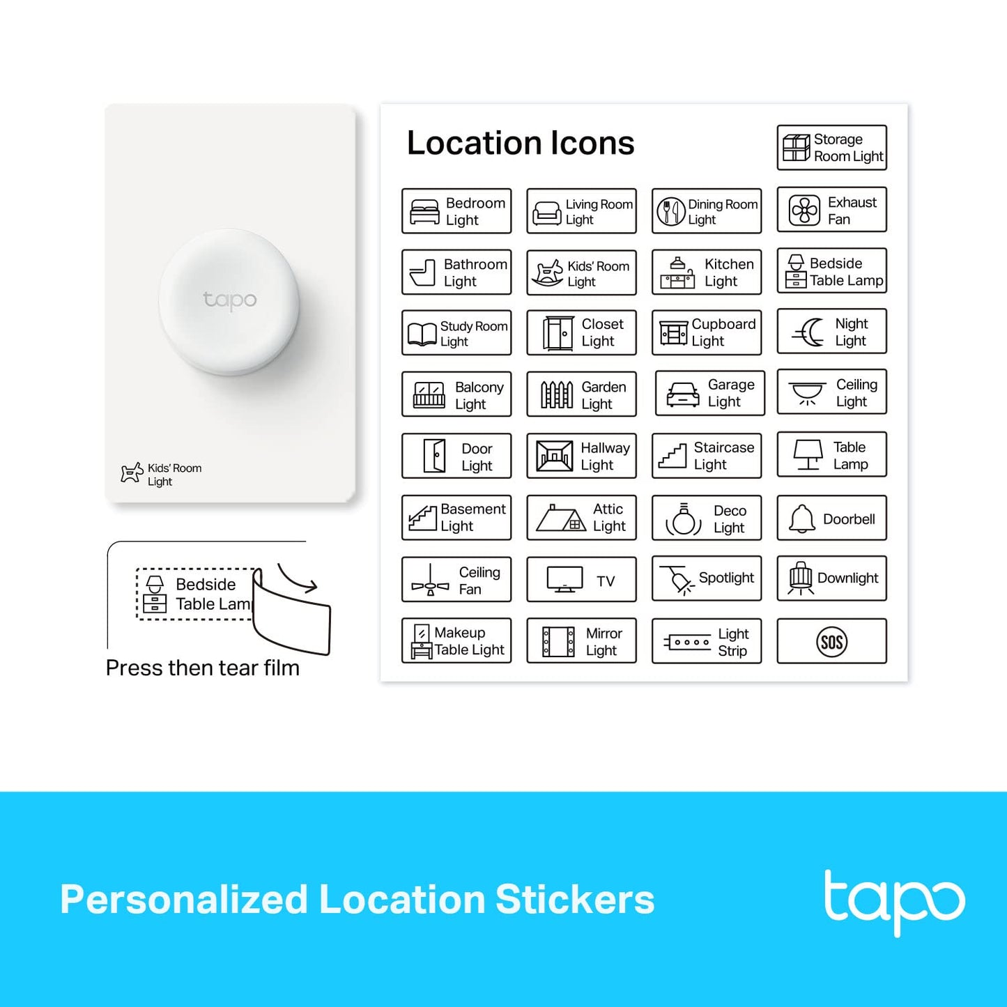 TP-Link Tapo Smart Button | Wireless Remote Dimmer Switch | 3-Way Control | Tap & Rotate | Tapo HUB Required | 1+ Year Battery Life