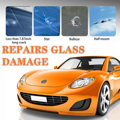 Windshield Repair Kit, Upgraded Windshield Chip Repair Kit with Pressure Syringes,Automotive Windshield Crack Repair Kit, Glass Repair Kit Quick Fix for Fixing Bulls-Eye, Star-Shaped Crack new version