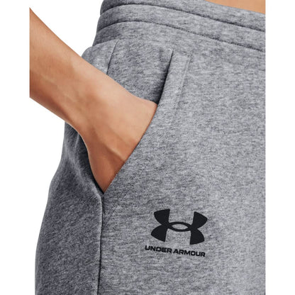 Under Armour Womens Rival Fleece Joggers , Steel Medium Heather (035)/Black , X-Large