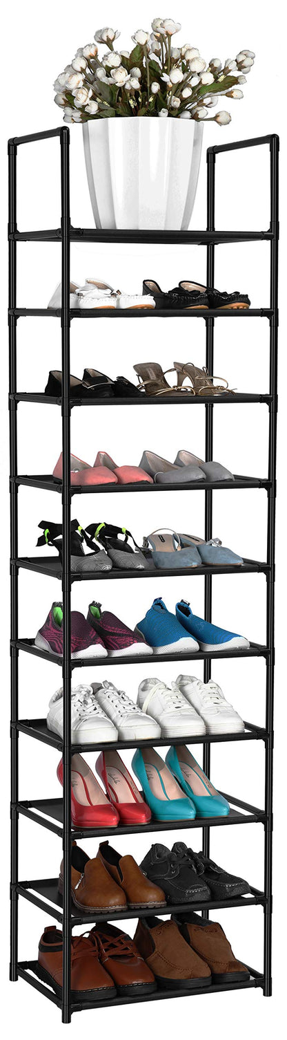 FIDUCIAL HOME 10 Tiers Shoe Rack 20-25 Pairs Sturdy Shoe Shelf